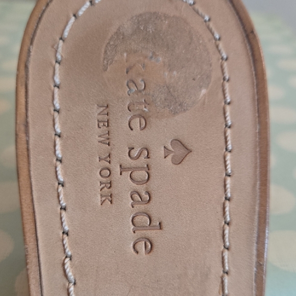 Kate Spade Gold Ruffle Chain Mules - Picture 6 of 10